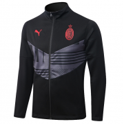 22/23 AC Milan Long Zipper Training Suit Black